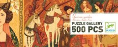 Djeco Panoramatické puzzle Zahrada jednorožců 500 dílků