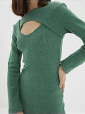 Trendyol Zelené pouzdrové svetrové šaty Trendyol XS