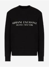 Armani Exchange Černá pánská mikina s nápisem Armani Exchange L