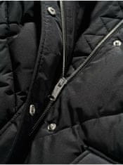 Tommy Jeans Černý dámský prošívaný zimní kabát Tommy Jeans M