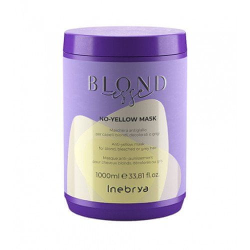 Inebrya BLONDesse No-Yellow 1000 ml maska proti žlutým odleskům na blond, odbarvené nebo šedé vlasy
