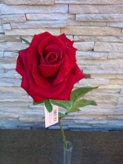 Ostatní Dekorativní kytice růže červená 65 cm