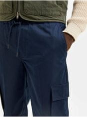 Selected Homme Tmavě modré kalhoty s kapsami Selected Homme Kent M