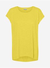 Noisy May Žluté žíhané prodloužené basic tričko Noisy May Mathilde XS