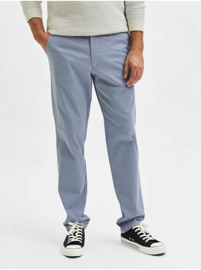 Selected Homme Šedé chino kalhoty Selected Homme