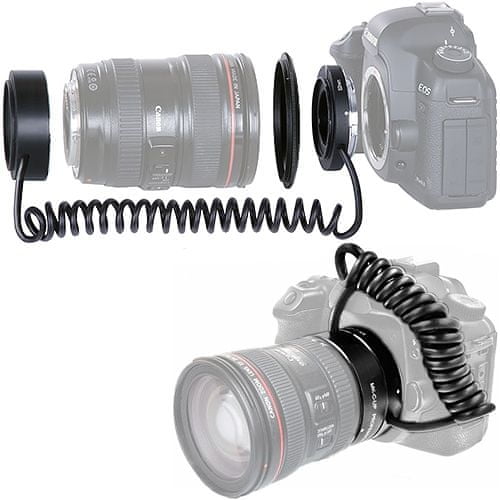 Meike MK-C-UP/Voking VK-C-ET3 automatický reverzní adaptér/mezikroužek 35 mm pro Canon EOS