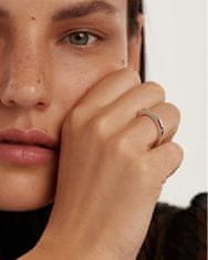 PDPAOLA Elegantní rhodiovaný prsten SIGNATURE LINK Silver AN02-378 (Obvod 54 mm)