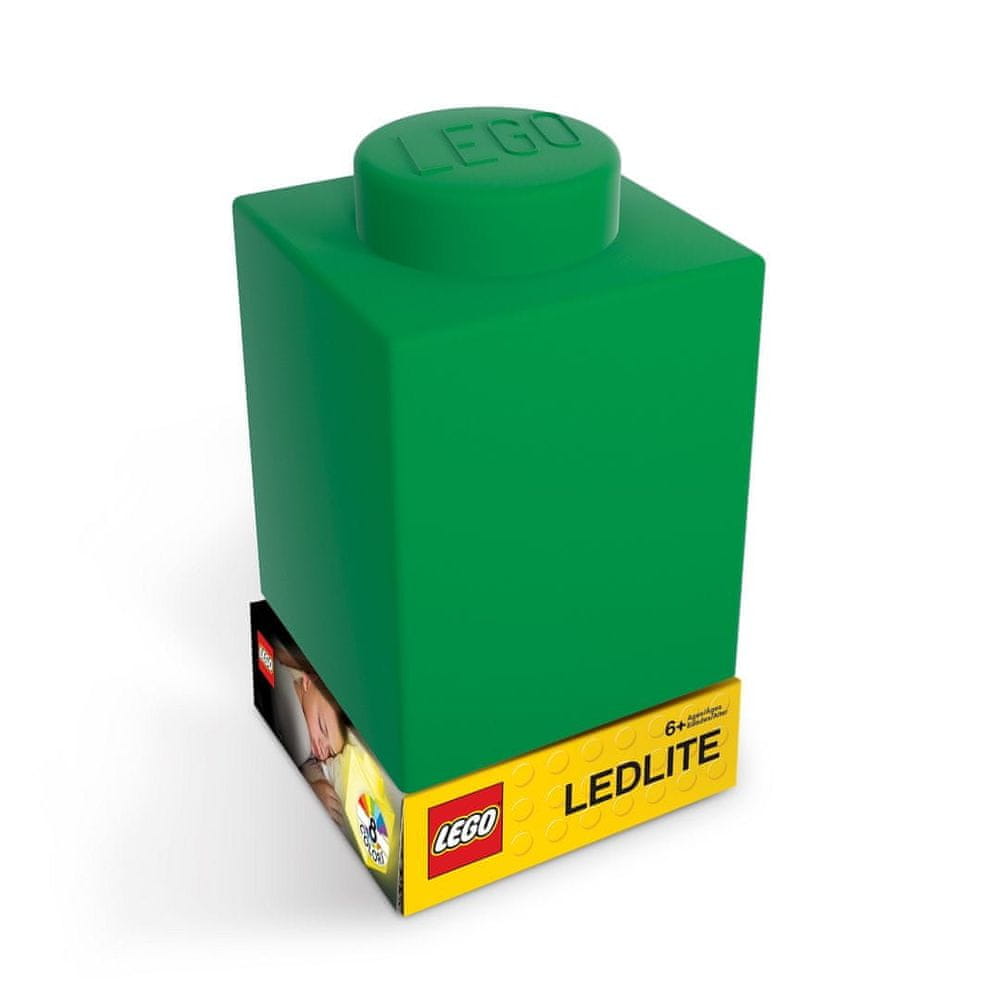 Levně LEGO LED Lite Classic Silikonová kostka noční světlo - zelená