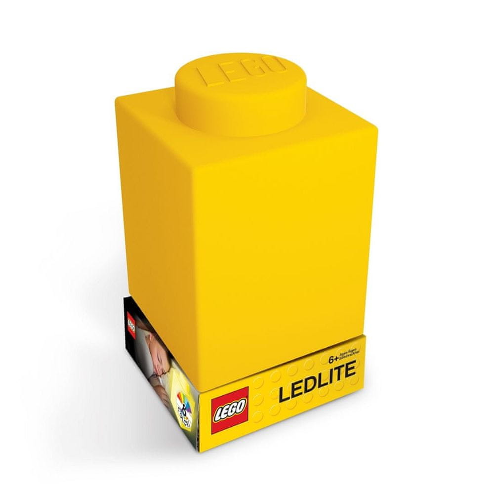 Levně LEGO LED Lite Classic Silikonová kostka noční světlo - žlutá