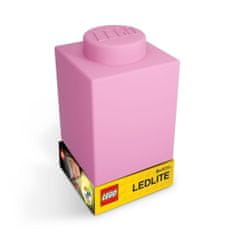 LEGO LED Lite Classic Silikonová kostka noční světlo - růžová - rozbaleno