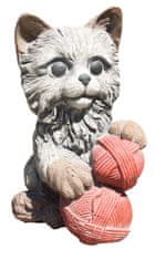Framusa Zahradní dekorace – kočka s klubky 22cm