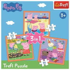 Trefl Puzzle Prasátko Peppa: Úžasné nápady 3v1 (20,36,50 dílků)