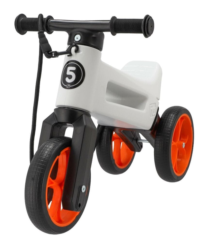 Levně Funny Wheels Odrážedlo Rider SuperSport 2v1 bílé/oranžové