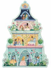 Djeco Podlahové obrysové puzzle Věž princezen 36 dílků