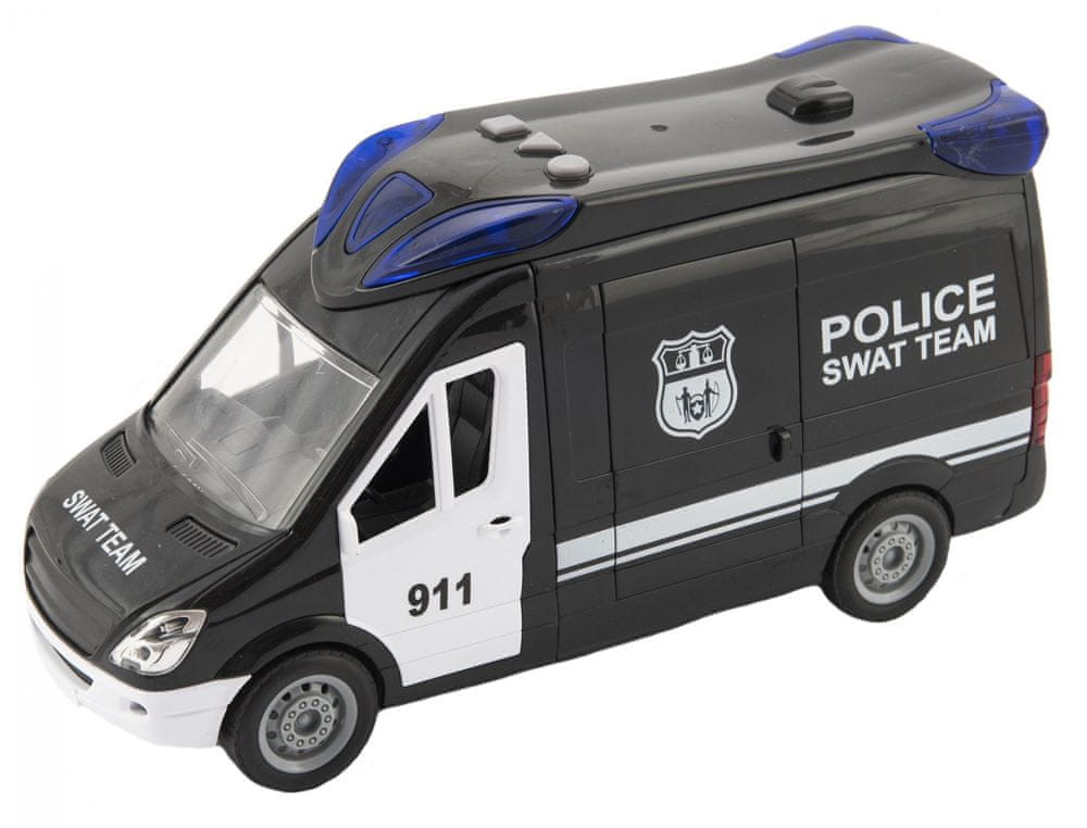 Teddies Auto policie swat plast 26cm na setrvačník na baterie