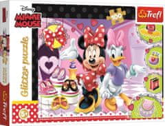 Trefl Třpytivé puzzle Minnie a Daisy 100 dílků