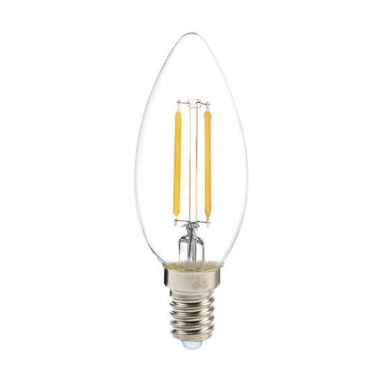 WELEDU LEDisonka LED vláknová žárovka svíčka E14 2W teplá bílá 2700K