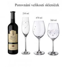 Semido Sklenice na víno 360 ml s krystaly Swarovski - jubileum 45