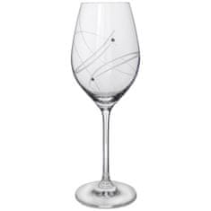 Semido Sklenice na víno s krystaly Preciosa 360 ml - Celebration 6ks