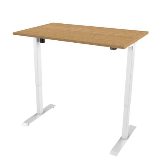 Delso Elektrický výškově nastavitelný stůl ADJUSTER 120x80cm, bílá podnož
