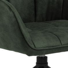Design Scandinavia Jídelní židle s područkami Brenda, textil, olivová