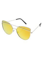 OEM Dámské sluneční brýle pilotky Giant žluté stříbrné obroučky žlutá skla