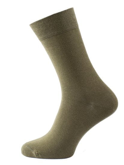 Zapana Pánské jednobarevné ponožky Ruben khaki