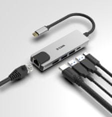 D-Link USB-C Hub 5v1, HDMI/Ethernet, PD