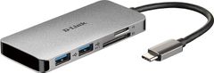 USB-C Hub 6v1, HDMI, PD, čtečka karet