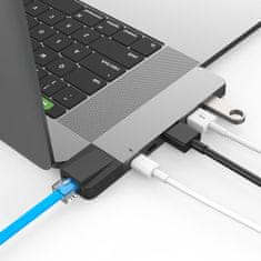 Hyper net Hub pro USB-C pro MacBook Pro, šedá