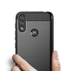 MG Carbon Case Flexible silikonový kryt na Motorola Moto E7i Power, černý