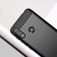 MG Carbon Case Flexible silikonový kryt na Motorola Moto E7i Power, černý