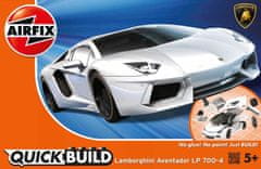 Airfix Lamborghini Aventador - bílá, Quick Build J6019