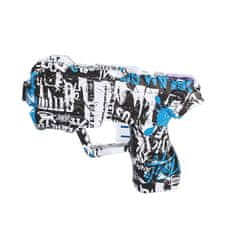 BEMI INVEST Dobíjecí bublinková pistole Graffiti modrá