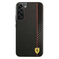 Ferrari FESAXHCS22MBK hard silikonové pouzdro Samsung Galaxy S22 PLUS 5G black On Track Carbon Stripe