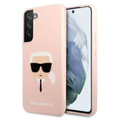Karl Lagerfeld KLHCS22MSLKHPI hard silikonové pouzdro Samsung Galaxy S22 PLUS 5G pink Silicone Karl`s Head