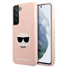 Karl Lagerfeld KLHCS22MSLCHPI hard silikonové pouzdro Samsung Galaxy S22 PLUS 5G pink Silicone Choupette Head