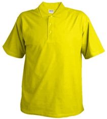 CHOK Pánská hladká bavlněná polokošile, žlutá, XL
