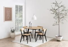 Design Scandinavia Jídelní židle Roxby (SET 2ks), dub/černá
