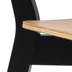 Design Scandinavia Jídelní židle Roxby (SET 2ks), dub/černá
