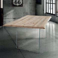 Amoletto Import Masivní stůl skleněný podstavec 160x90x4
