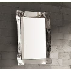 Moderní zrcadlo stříbrné zvlněné