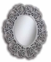 Amoletto Import Oválné zrcadlo, rám v odstínu perleťové holubí šedi