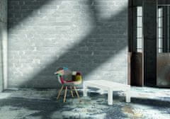 Amoletto Import Moderní konferenční stolek bílý rýhovaný
