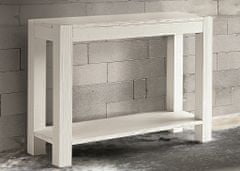 Amoletto Import Moderní konzolový stolek rýhovaný bílý