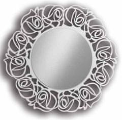 Amoletto Import Kulaté zrcadlo, rám v perleťově bílém odstínu
