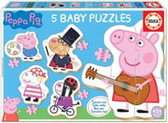 Educa Baby puzzle Prasátko Peppa 2, 5v1 (3-5 dílků)