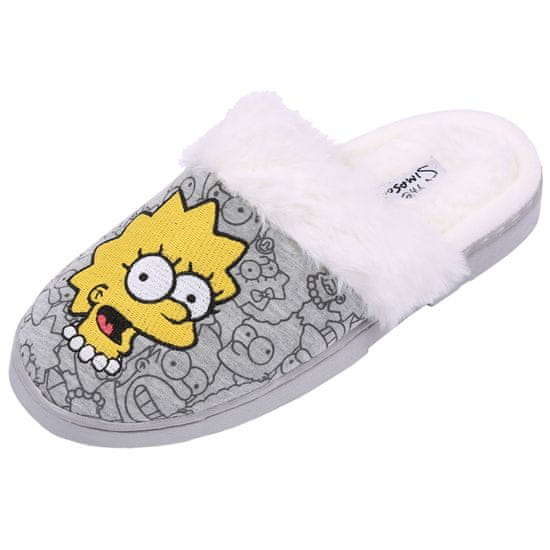 SIMPSON Šedé dámské pantofle The Simpsons