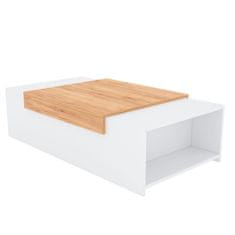 Target Home Konferenční stolek do obýváku, barva bílý dub zlatý