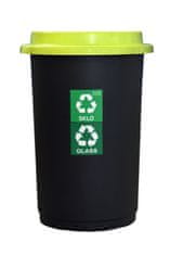 Plafor Odpadkový koš na tříděný odpad kulatý 50 l - zelený